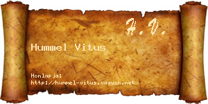 Hummel Vitus névjegykártya